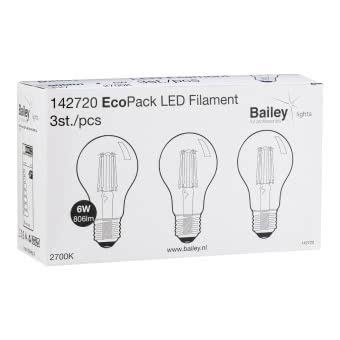 BAIL EcoPack 3pcs LED FIL A60 E27 142720 
