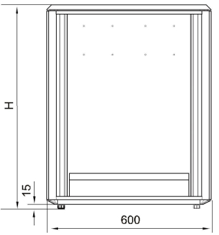 KNUE 19''SMARACT 15HE T600 o.Tür 