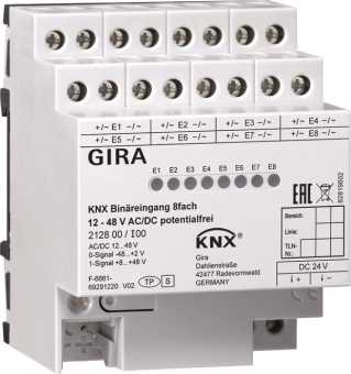 GIRA 212800 Binäreingang 8fach 12-48V 