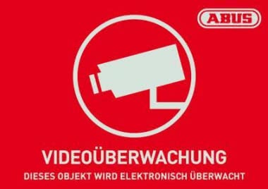 ABUS Warnaufkleber Video -D-      AU1420 