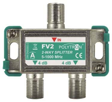 POLY F-Verteiler 2-fach 5-1000MHz   FV 2 