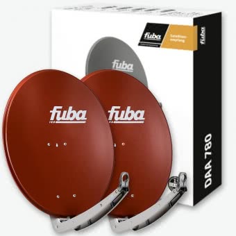 Fuba DAA 780 RR Satellitenantennen rot 