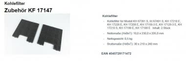 Amica KF 17147 Kohlefilter 2Stück 