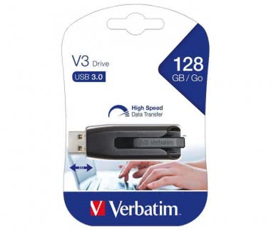 Verbatim USB-Stick 3.0 128GB sw/gr 49189 