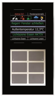 ISSE Glas Tastenfeld schwarz  LCN-GT10DB 