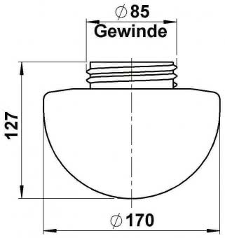 ALBE Glas opal matt, 170 mm     90210094 