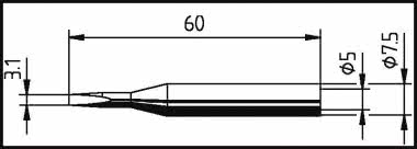 Ersa Lötspitze ERSADUR 3,1mm   0172KD/SB 