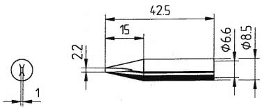 Ersa Lötspitze ERSADUR 2,2mm   0842CD/SB 