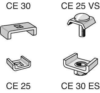 CABLO Klemmstück 25mm           CE 25 EZ 