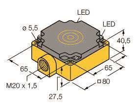 Turck Induktiver Sensor  BI40-CP80-FZ3X2 