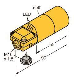 Turck Induktiver Sensor NI20-K40SR-VP4X2 