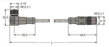 Turck Verbindungs- WK4.5T-2-RS4.5T/S2500 