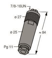 Turck 7/8 Rundsteckverbinder  B4131-0/11 
