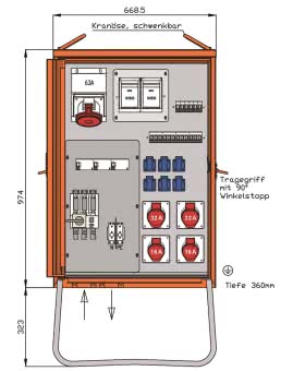 Walther Verteilerschrank 69kVA  WV0436R1 