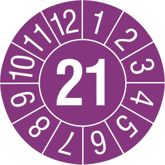 Cimco Prüfplaketten 21 violett    182693 