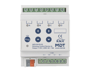 MDT AKD-0410V.02 Dimmaktor 4fach 4TE REG 