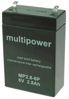 Multipower Bleiakku  MBL6/2,8AH MP2,8-6P 