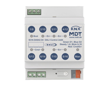 MDT DALI Control 2x64 Gateway 4TE REG 