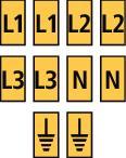 Hellermann WIC0-L1,L2,L3,N,Earth-PA66-YE 