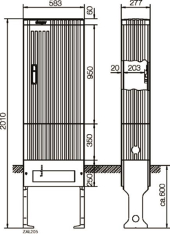 Hager Verteilersäule             ZAL205P 