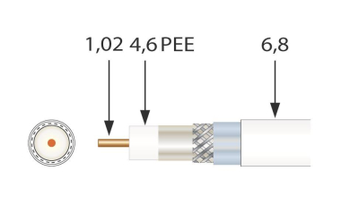 Televes Koaxkabel ws 100m   SK6Fplus/100 