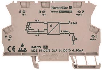 Weidmüller MCZ PT100/3 CLP 0...100C RTD- 