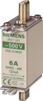 Siemens 3ND1824 NH000 80A 500VAC aM 