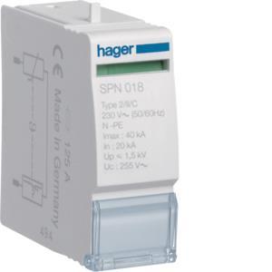 Hager Steckmodul 1polig Typ 2     SPN018 