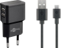 Goobay MicroUSB Dual-Ladeset schwarz 18W 