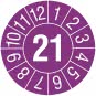Cimco Prüfplaketten 21 violett    182693 