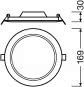 LEDV LED-Slimdownlight DA155 IP20 