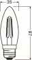 LEDV LED Kerze 4,8-40W/827 470lm 