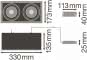 LEDV SP MULTI 2X30W/4000K FL WT/BK 