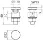 Dehn 540122 KSV     KSV 6.10 AQ16 50 V4A 