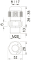 OBO V-TEC VM25 MS Kabelverschraubung M25 