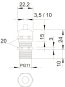 OBO V-TEC L PG11 MS Kabelverschraubung m 