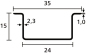 Hellermann DELTA-5-ST-ML 34x15 ungelocht 