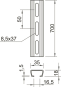 OBO AML3518P0700FT Profilschiene gelocht 