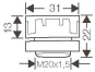 Hensel Druckausgleichselement,    BM 20G 