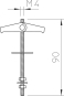 OBO 450 M4x95 G Federklappdübel M4x95mm 