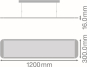 LEDV PANEL D/I 1200 36W/3000K UGR19 