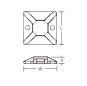 Hellermann MB3A-PA66-BK(100) Klebesockel 