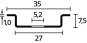 Hellermann DELTA-3AF-ST-ML 35x15 gelocht 