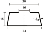 Hellermann DELTA-5-ST-ML 34x15 ungelocht 