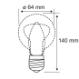 Paulmann LED Fil ST64 806lm E27    28703 