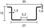 Hellermann DELTA-3AF-ST-ML 35x15 gelocht 