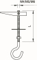 OBO 457 M4x55 G Kippdübel m.Deckenhaken 
