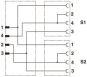 Phoenix    SAC-3P-M12Y/2X0,3-PUR/M12FS B 