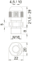 OBO V-TEC VM16 SW Kabelverschraubung 