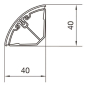 Hager Eckkanal PVC 40x40mm  EK4004009016 